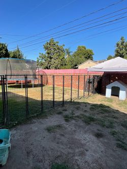 Dog kennel fence