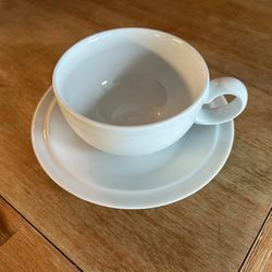 White By Denby - Teacup And Saucer