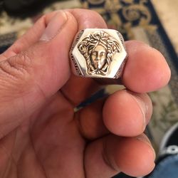 2 Versace Silver Rings Size 11