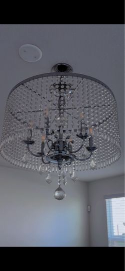 3 crystal white chandelier