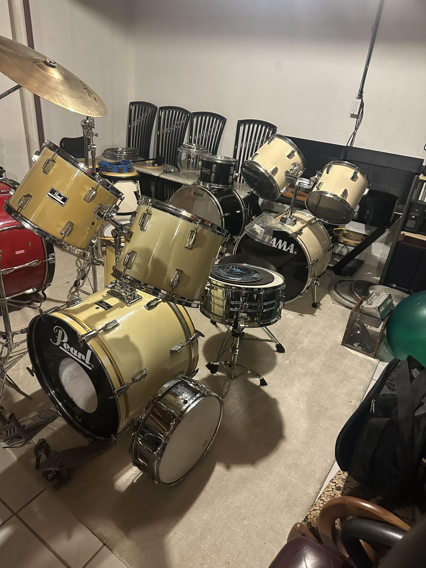 For Sale , 16 Different Drums With Superior Hardware Some Have Symbols And All Have Snares And Pedals Will To Sell Them Some Have New Skins