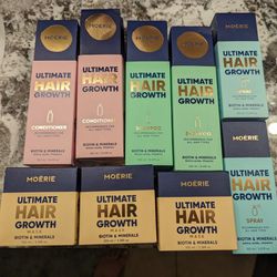 Moerie Ultimate Hair Growth and Repair Shampoo, Conditioner, Hair Mask and Spray

