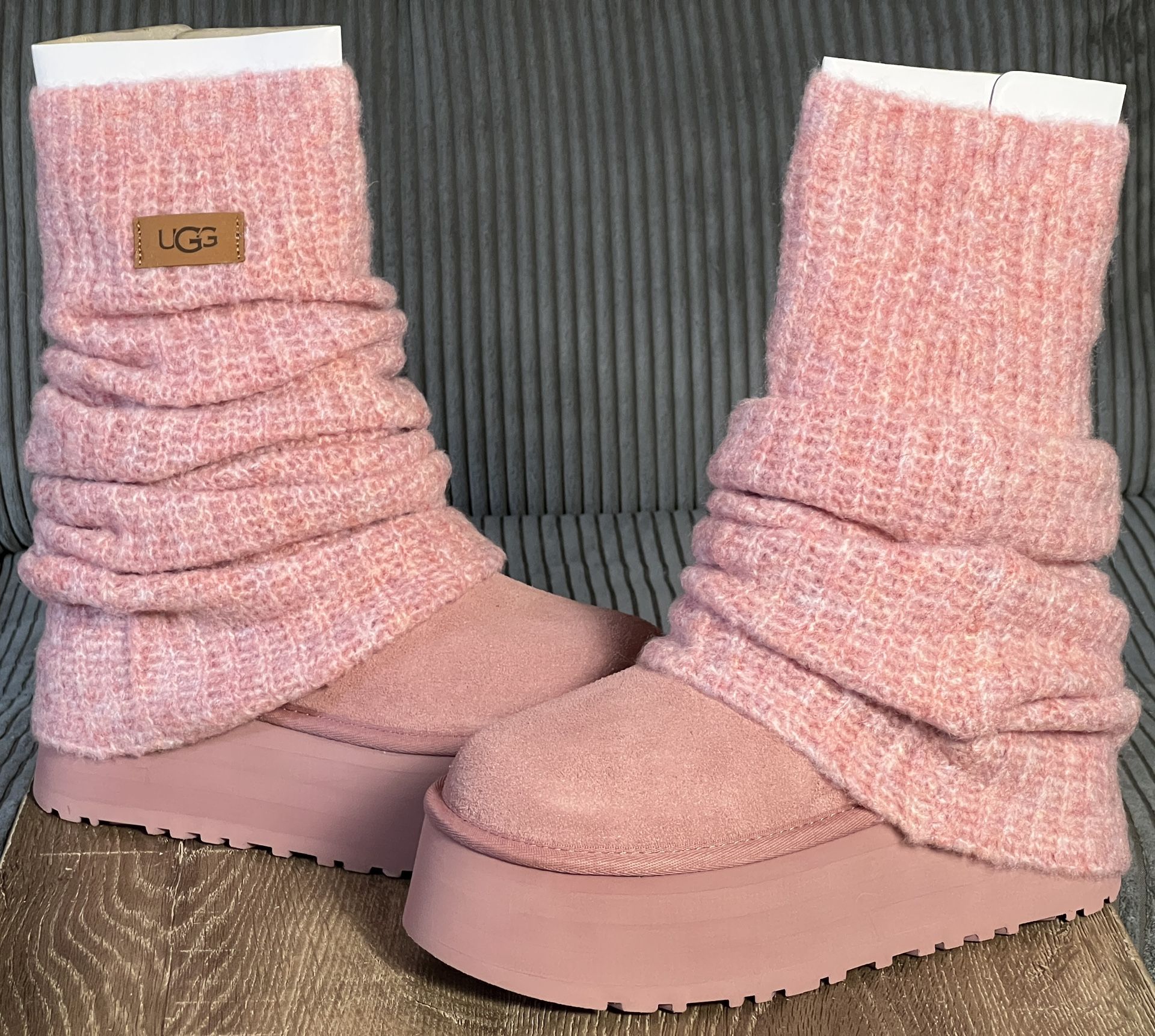 UGG Classic Mini Dipper Legwarmer Boot Pink Dawn | Women’s Size 5