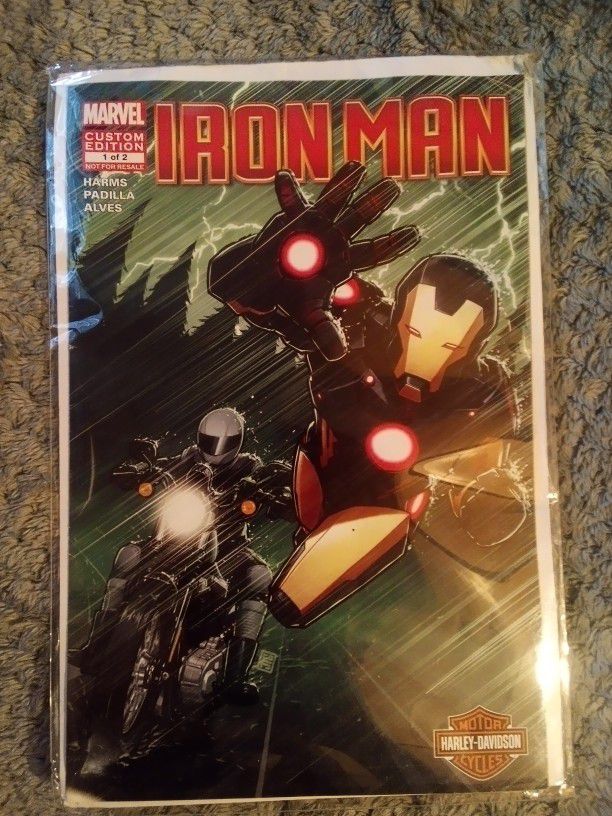 Marvel Iron Man Comic Custom Edition 1 Of 2 Harley Davidson Collaboration {Not For Resale} Storefront Copy