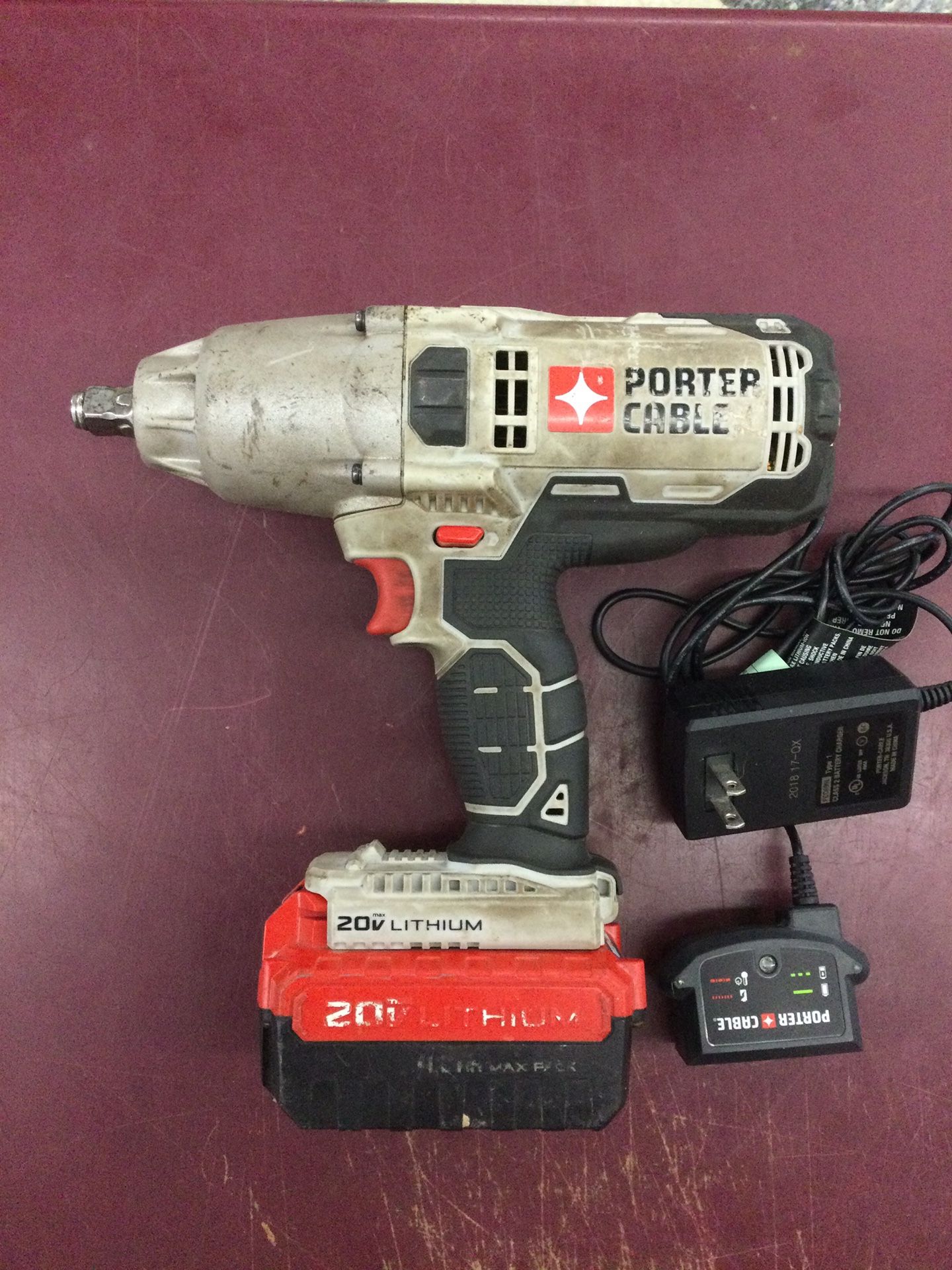 1/2” Cordless Impact Wrench Kit 20V Porter Cable