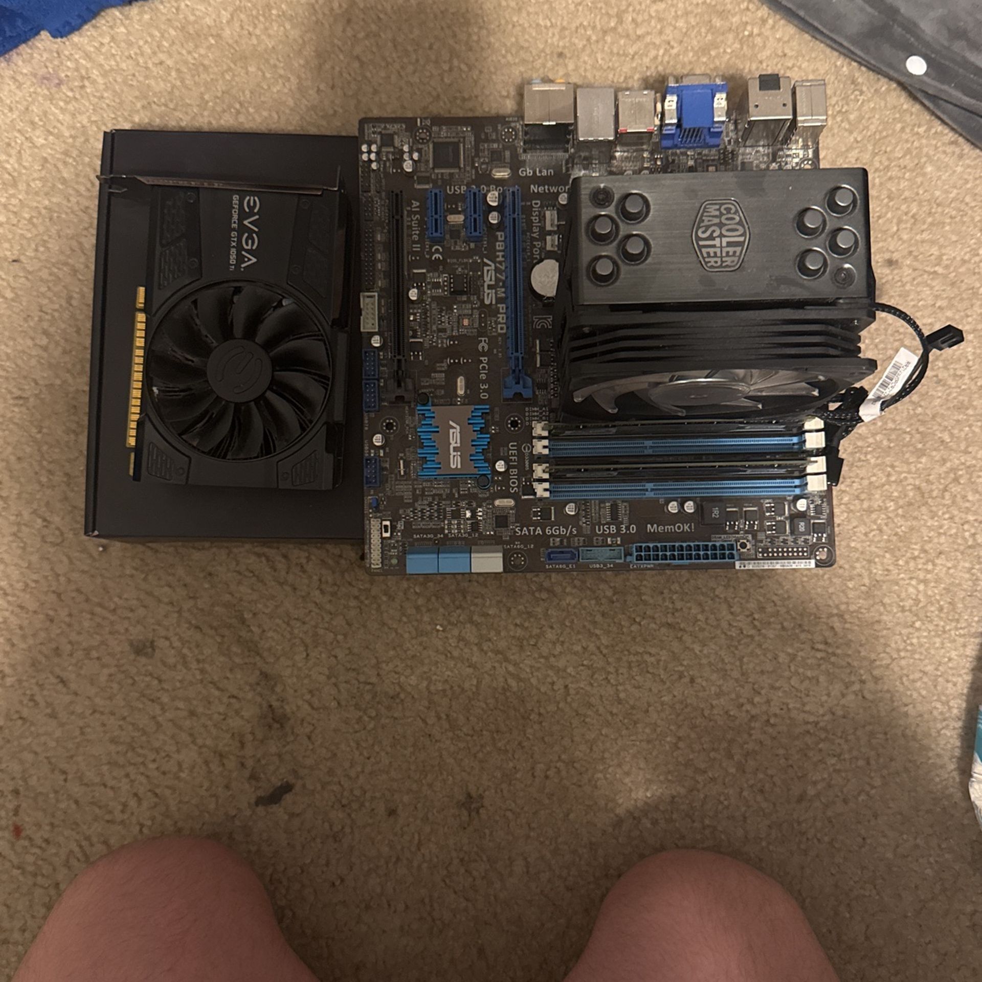 Mother Board , Cpu, Gpu, CPU Cooler And Ram Combo (read Description For More Info)