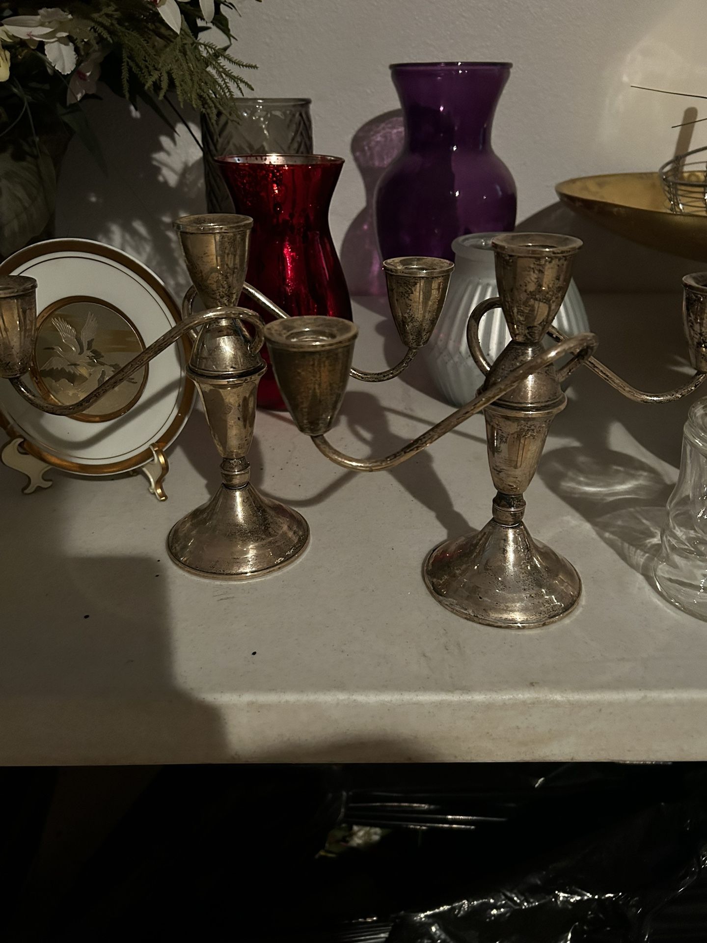 Silver Candle Holders