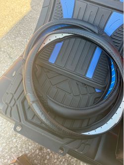 Car floor mats and steering wheel cover