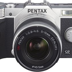 Pentax Q10 12.4MP with 02 zoom lens kit (Silver)