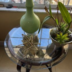 Heavy Duty Iron And Glass Coffee Table Set