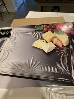 Mikasa crystal cheese tray