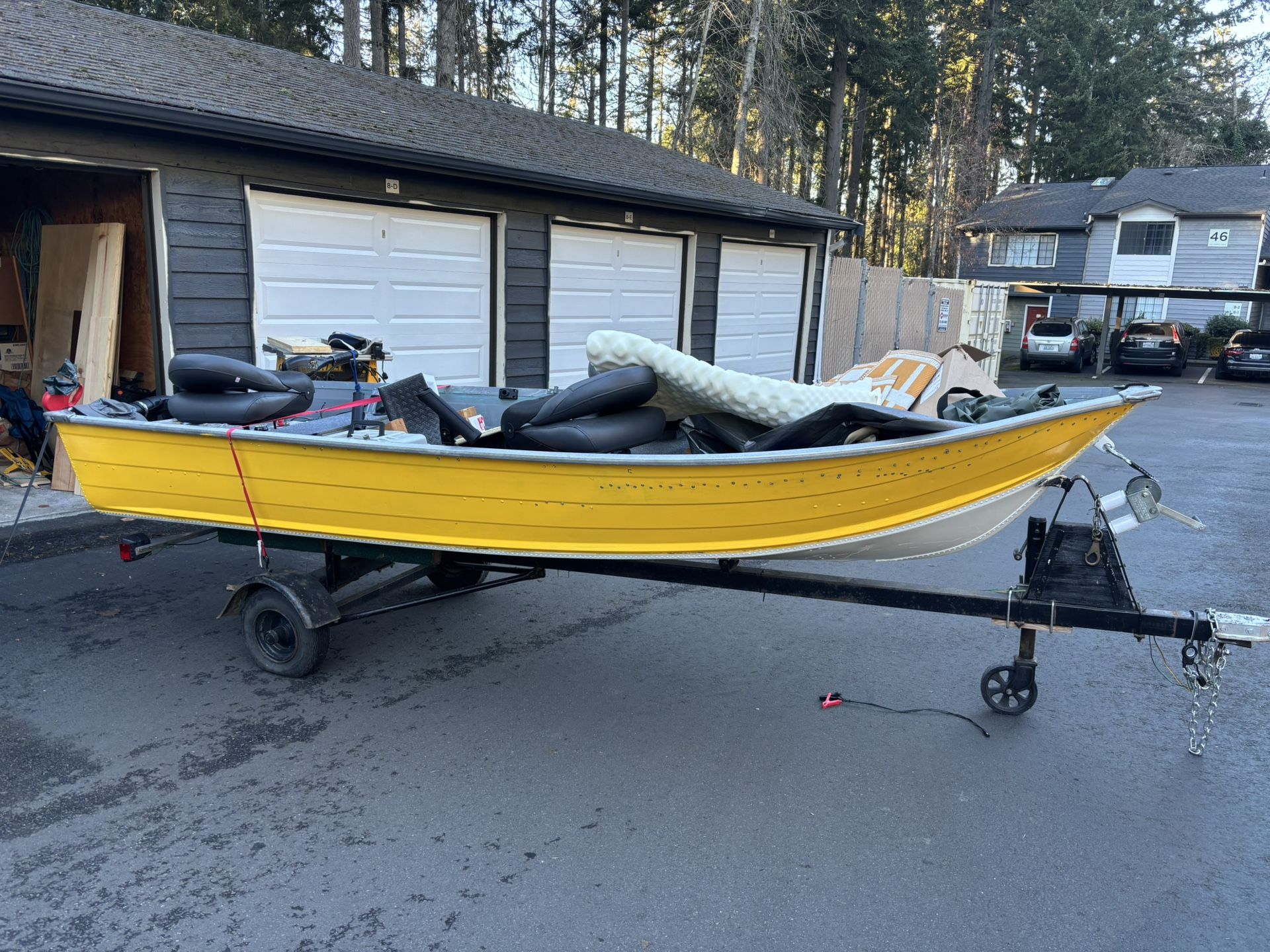 14’ Aluminum Boat And Trailer 