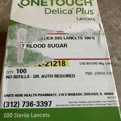Onetouch Delica Plus Lancets New 