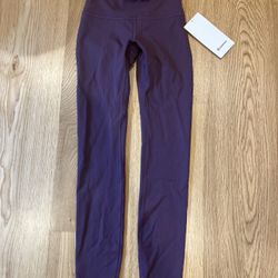 Lululemon Wunder Train Ribbed HR Tight 28” Size 0