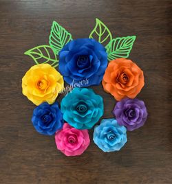 Paper flowers 💐 roses 🌹 Flores de papel