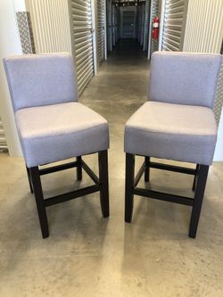Modern 26 Inch Fabric Counter Height Barstools Set Of 2