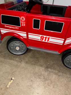 Electric ride on fire truck