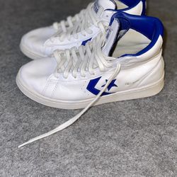 Converse Pro Leather Mid White Blue 170359C Men’s 5.5 women 7