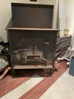 Heavy Steel Wood Stove - Untested