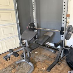 Pull Up Bar Weights Olympic Bar And Bench