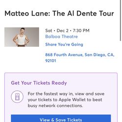 Matteo Lane The Al Dente Tour