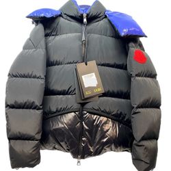MONCLER ACHILL DOWN JACKET M2012 - Men's, Black Blue, Size 1