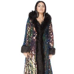 TAMO Designs Burning Man Festival Coat Sequin