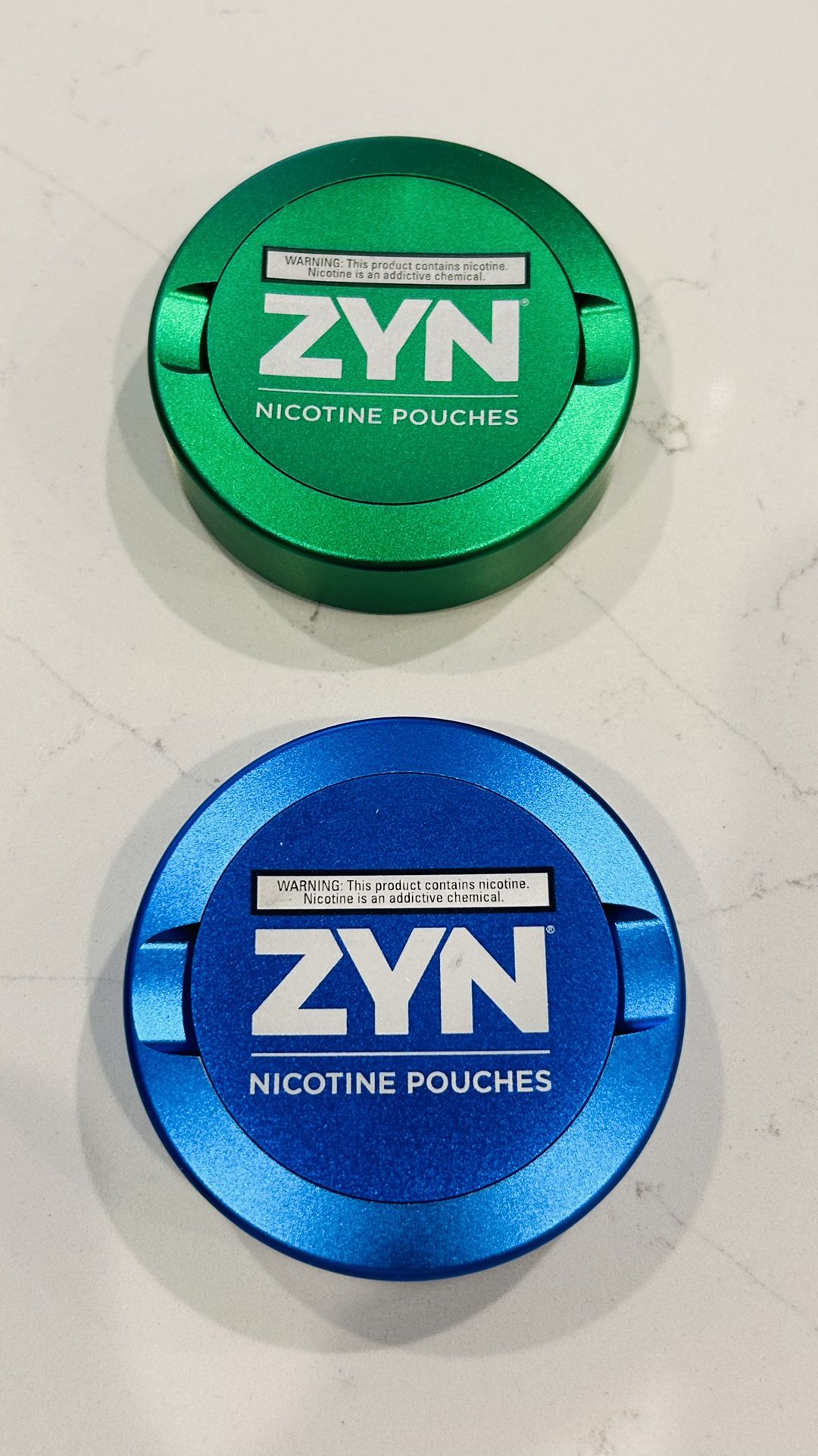 2 Zyn Metal Cans