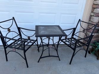 3-Piece Wrought Iron Patio Bistro Set