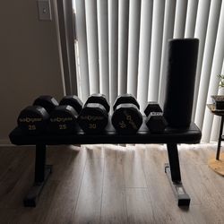 Dumbbells with bench