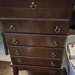 Vintage 2 Piece Silverware Cabinet Or Can Be Used For Jewelry 