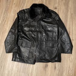 Leather Bomber Jacket