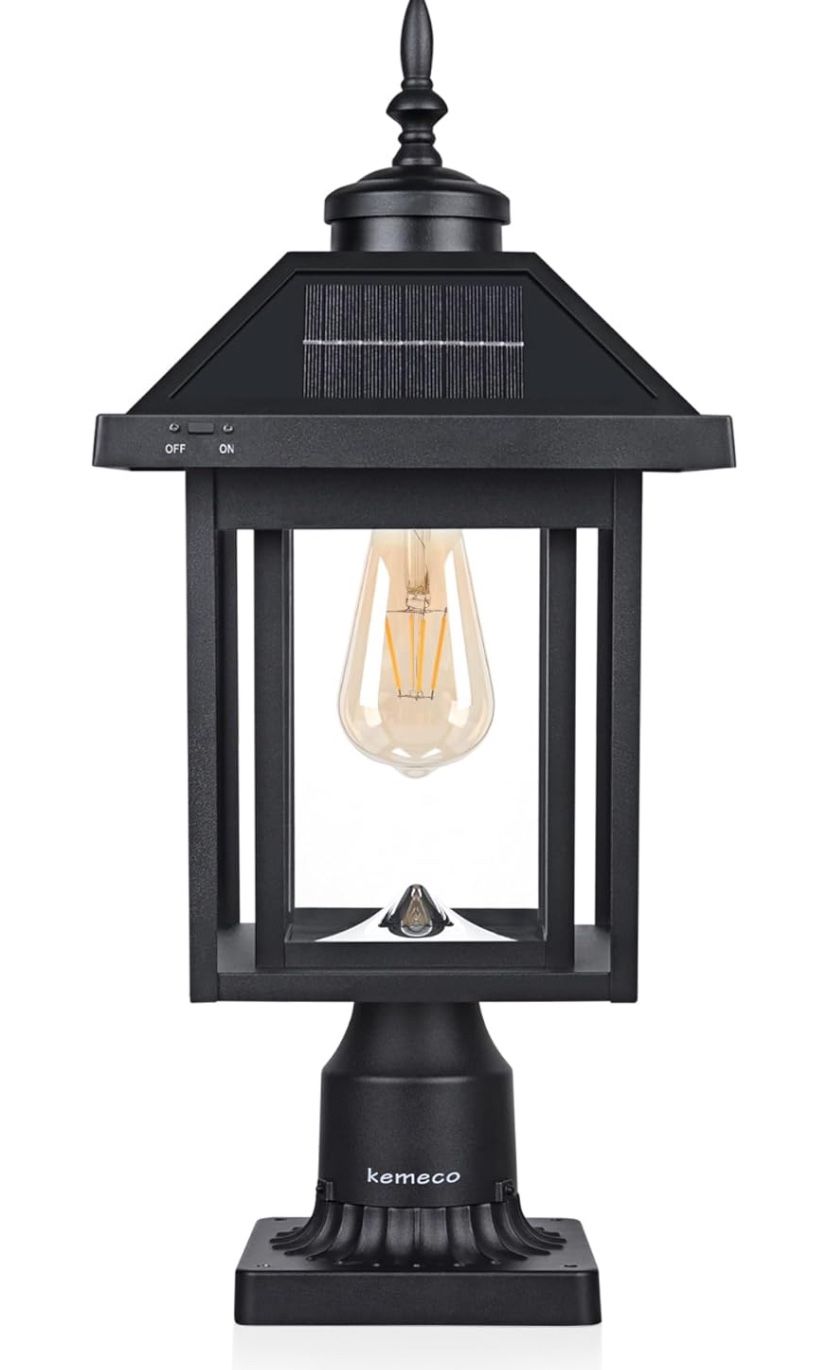 Large Solar Post Light