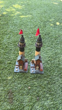 decorative lighthouse pair