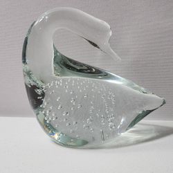 Clear Glass Bubbles Paperweight Decor
