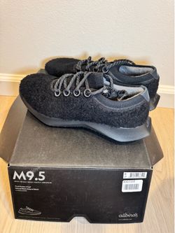 NEW Allbirds Wool Dasher Mizzle Fluff Men’s 9.5 Black Running Shoes Sneakers