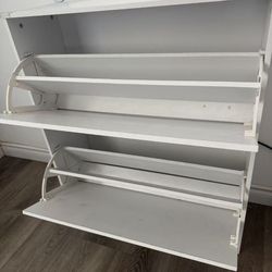 White shoe racks, set of 2. Selling both together.