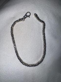Vintage Beautiful Italian Sterling Byzantine Chain Bracelet, 7.4g