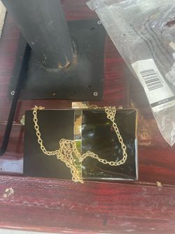 ALDO Black Patent Box Clutch Purse