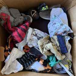 Box of Baby Boy Items