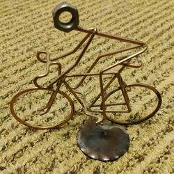 Metal Folk art Bike Biker