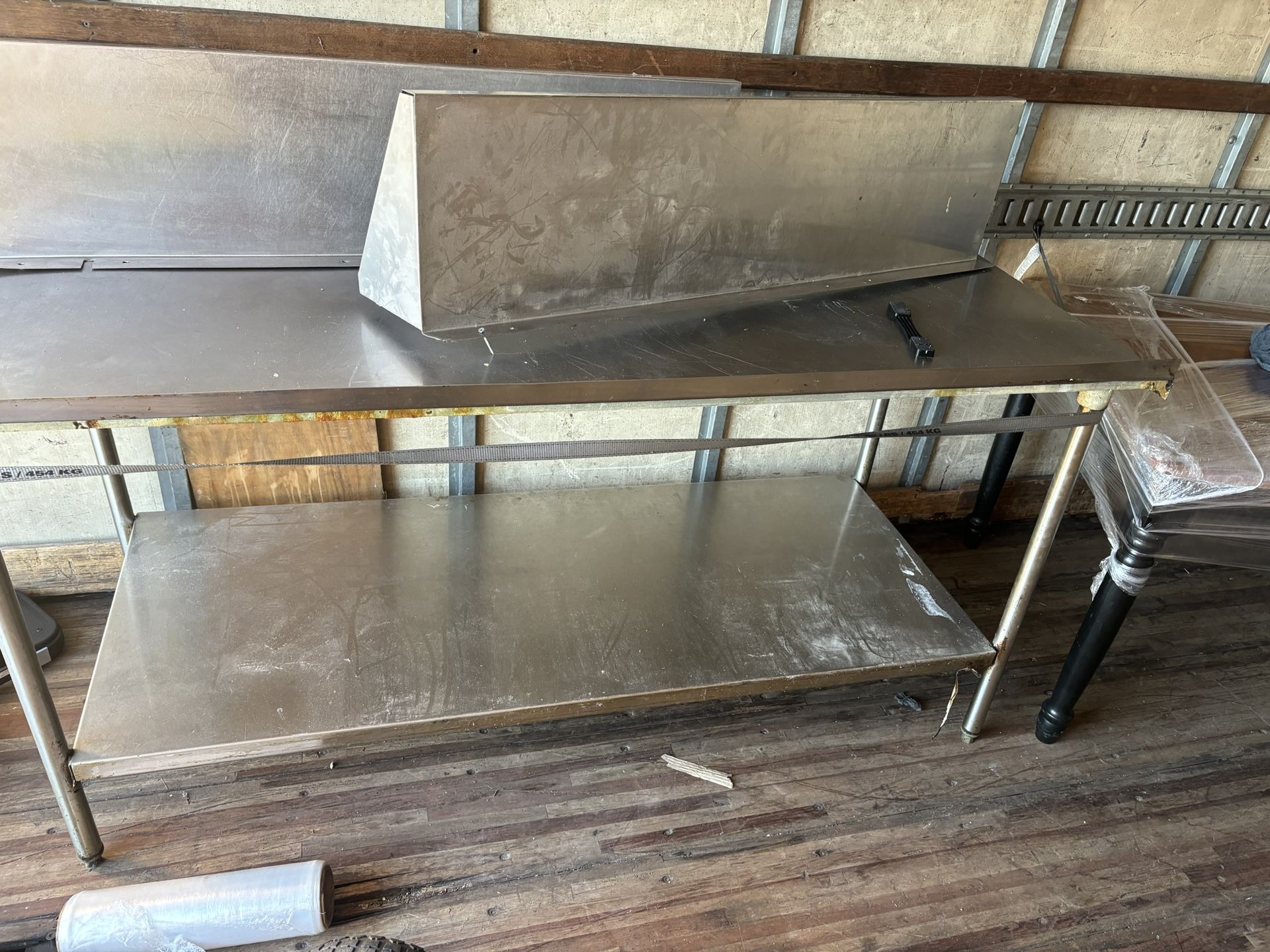 Metal Kitchen Table N Shelves