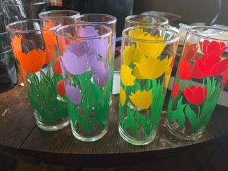 Tulip style drink glasses