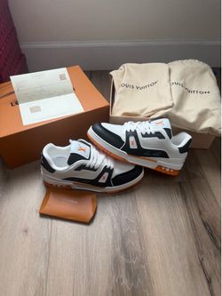 Louis Vuitton Trainer Size 9 Orange and Black