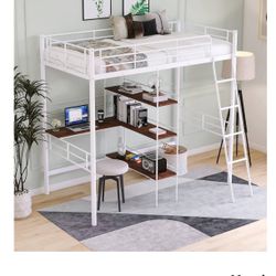 Metal Twin Size Loft Bed