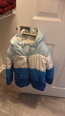 Warm, kids blue winter coat