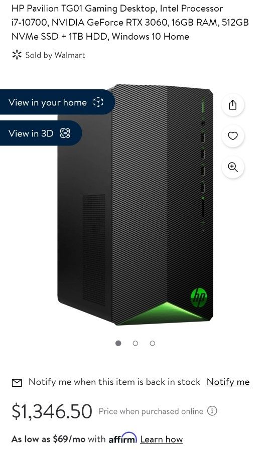 Hp Pavilion Gaming Pc NEW