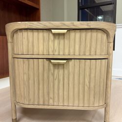 Anthropologie Isla 30" Fluted-Wood Nightstand