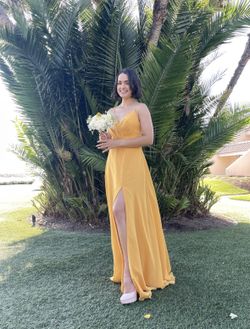 bridesmaids Dress Yellow Mustard 