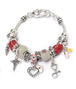 *NEW ARRIVAL* Euro Style Nurse Multi Bead Charm Bracelet *See My Other 600 Items*